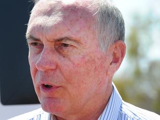 The Deputy Prime Minister, Warren Truss on the Plenty Highway at the announcement of $40 Million of road funding to upgrade the Outback Way...Picture:PHIL WILLIAMS
