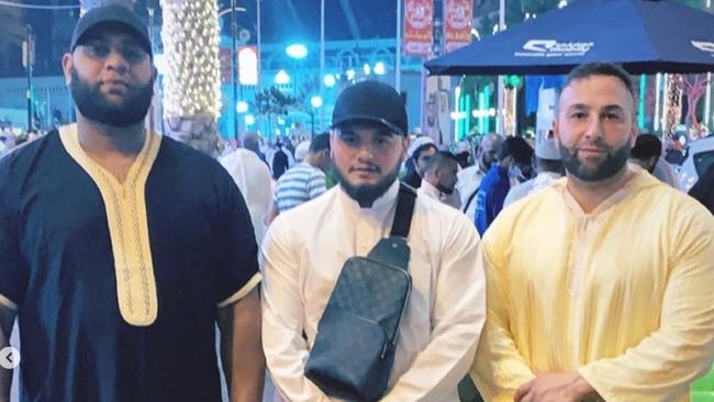 Murat Gulasi (far right) has been laid to rest after dying suddenly last week in Turkey. He is pictured with associates Massod Zakaria (far left) and Ali “Ay Huncho” Younes (centre).