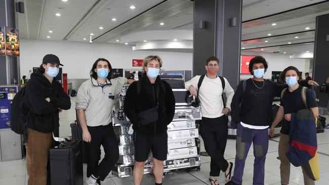 Northeast Party House arriving at Melbourne Airport from Perth. Picture: David Crosling