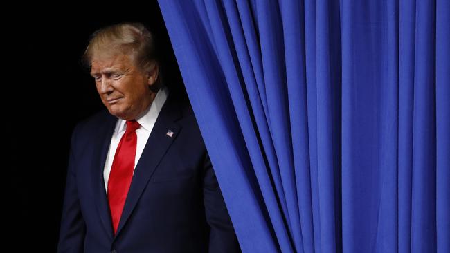 President Donald Trump prepares to speak at a campaign rally in Hershey, Pennsylvania earlier this week. Picture: AP