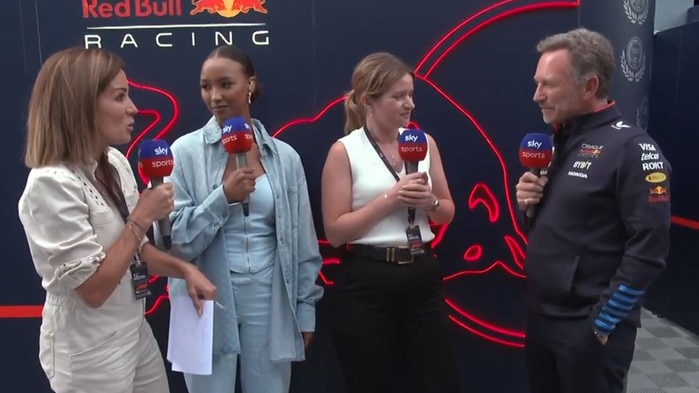 Christian Horner was in an awkward interview.