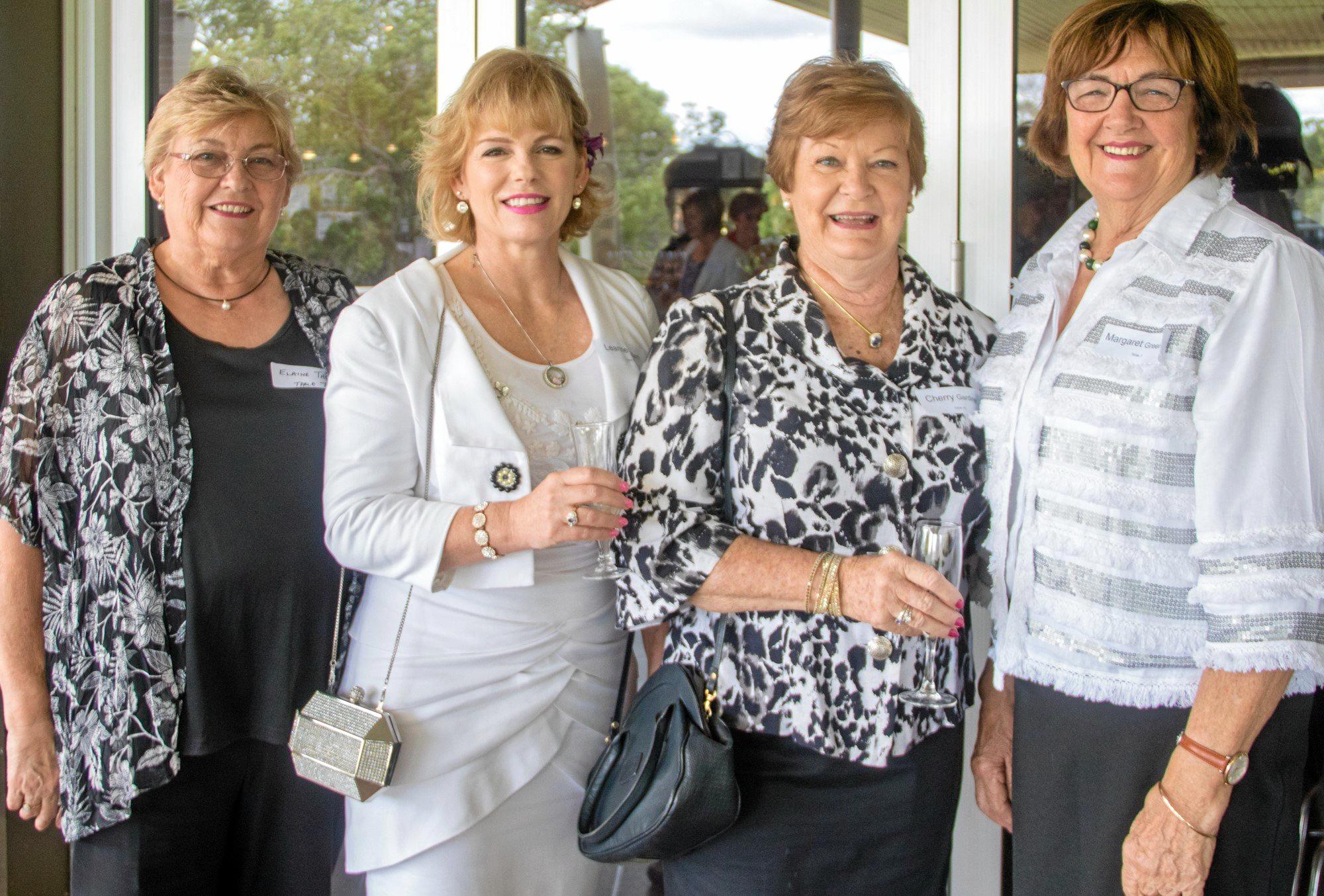 Elaine Thomas, Leanne Gillan, Cherry Gardiner, Margie Greenway at the Toowoomba Zonta Club's annual International Women's Day luncheon. Picture: Contributed