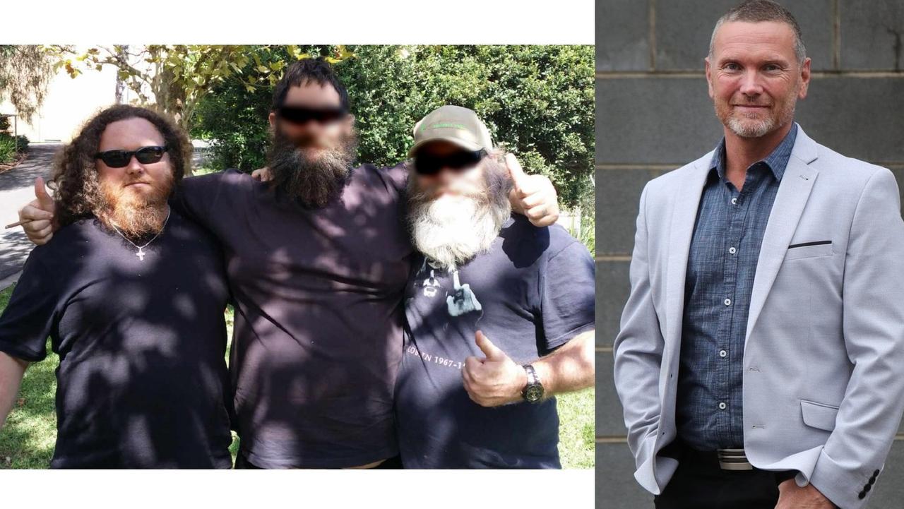 Mr Pyrah on DVA-funded psychotropic medication (left) compared to being on medicinal cannabis (right).