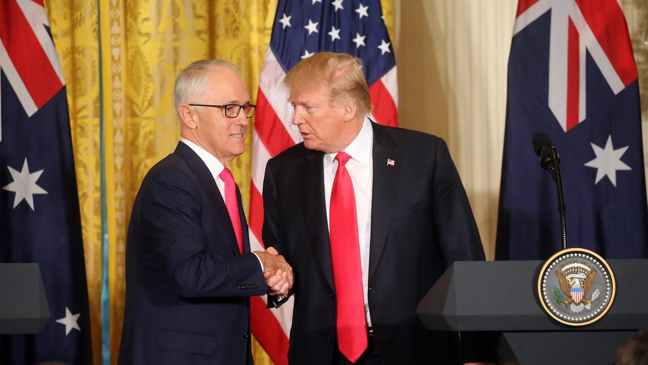 President Trump and Malcolm Turnbull’s relationship reportedly got off to a bad start. Picture: Nathan Edwards