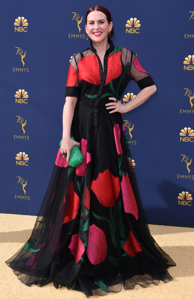 Megan Mullally at the 70th Emmy Awards in Los Angeles. She is most known for her role as Karen Walker in Will &amp; Grace. Picture: Getty