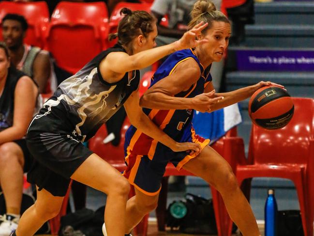 Jets’ captain Kylie Duggan says her side is hungrier than ever to take out the women’s Darwin Basketball Championship. Picture: Glenn Campbell