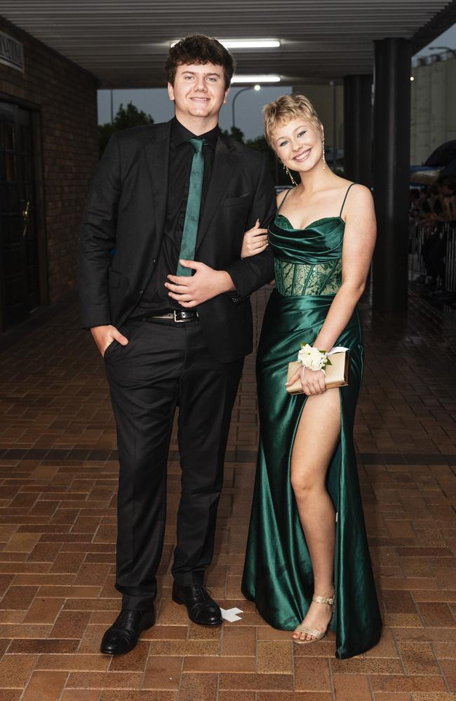 Mark Armstrong and partner Katie Campbell at Toowoomba Grammar School formal at Rumours International, Wednesday, November 13, 2024. Picture: Kevin Farmer