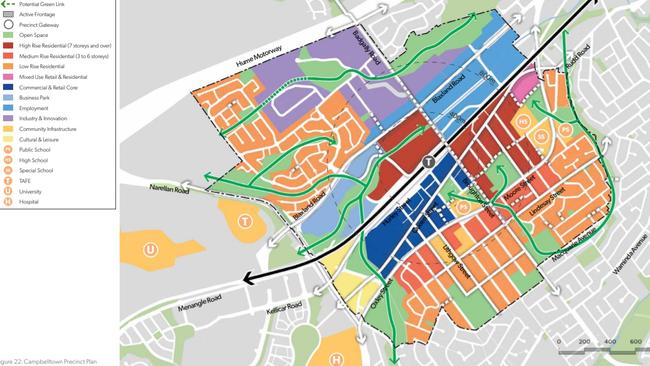 The precinct plan for Campbelltown released by the NSW Government in November 2017