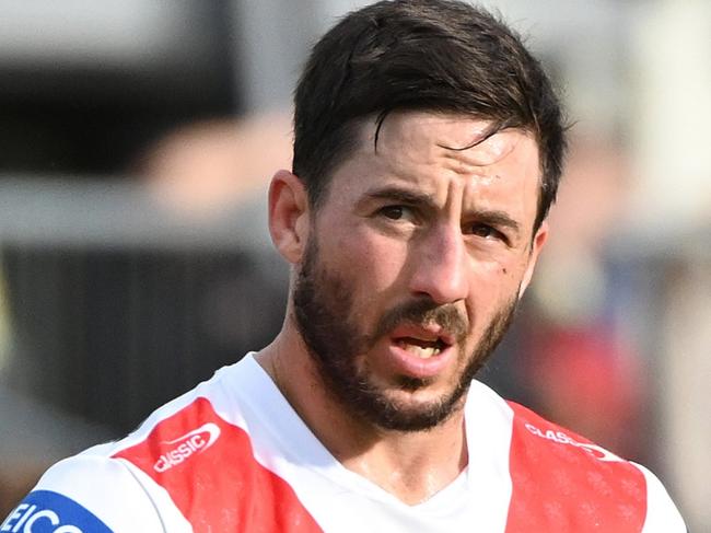 CAIRNS, AUSTRALIA - AUGUST 12: Ben Hunt of the Dragons looks on during round 24 NRL match between South Sydney Rabbitohs and St George Illawarra Dragons at Barlow Park on August 12, 2023 in Cairns, Australia. (Photo by Emily Barker/Getty Images)