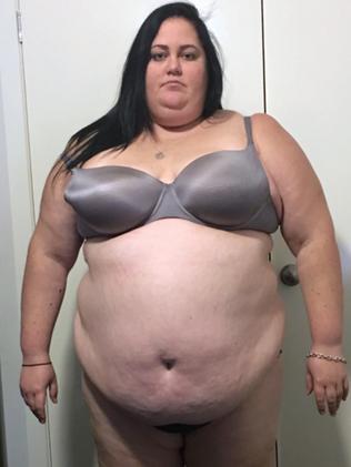 Elle Goodall used to weigh 184kg. Picture: Caters News