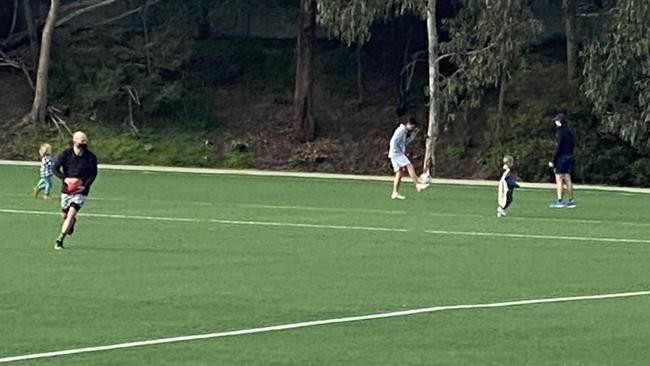 People have been spotted exercising for more than an hour at Gardiner’s Reserve. Picture: Supplied.