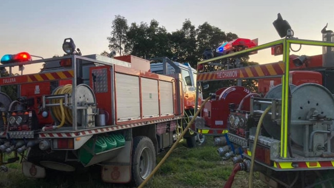 Firefighters attended the blaze after a “freak” gust of wind spread a rubbish fire, destroying the home.