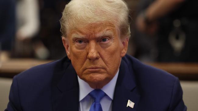 Former US President Donald Trump prepares to testify during his trial at New York State Supreme Court in New York, on November 6, 2023. Picture: Brendan McDermid/AFP