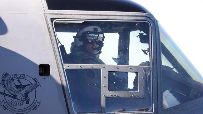 A pilot on-board one of the planes. Picture: Liam Kidston