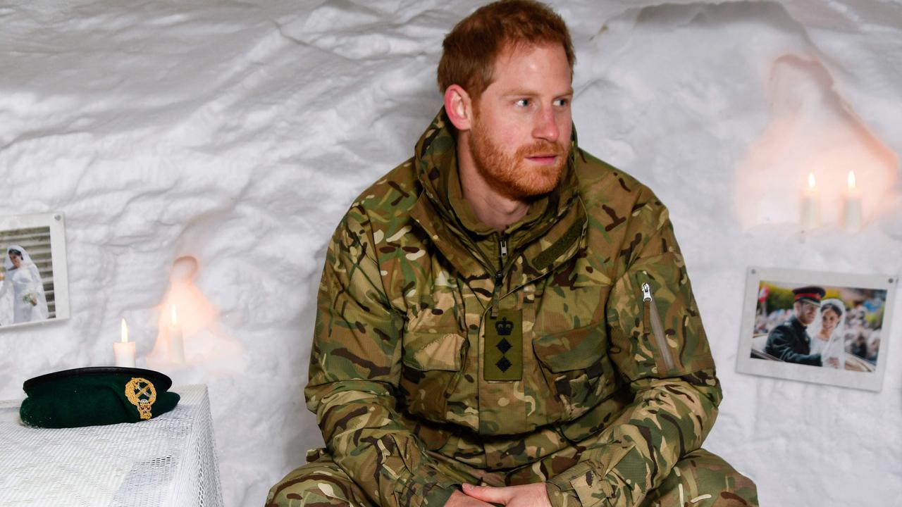 Prince Harry visits a military base in Norway in early 2019. Picture: Rune Stoltz Bertinussen/NTB scanpix//AFP