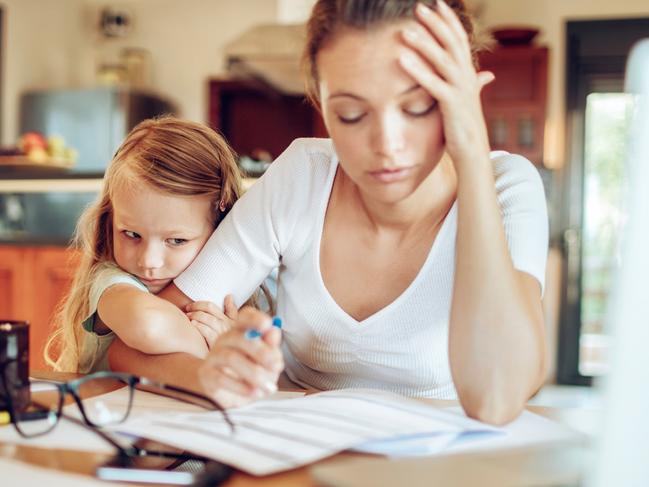 Parents who try to hide their stress actually pass it on to their kids. For Kids News and Hibernation. iStock image