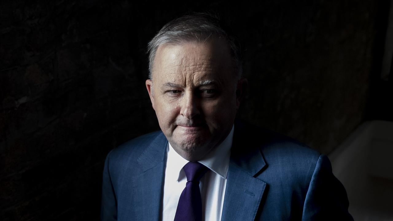 MP Anthony Albanese announces his plans to run for Labor Party leadership. Picture: Brook Mitchell