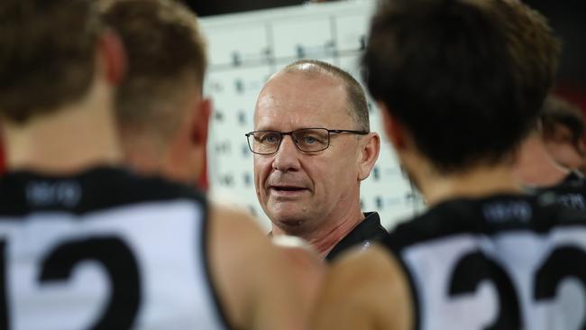 Power coach Ken Hinkley would be livid with Houston and Ladhams over their behaviour. Picture: Jono Searle/AFL Photos/via Getty Images