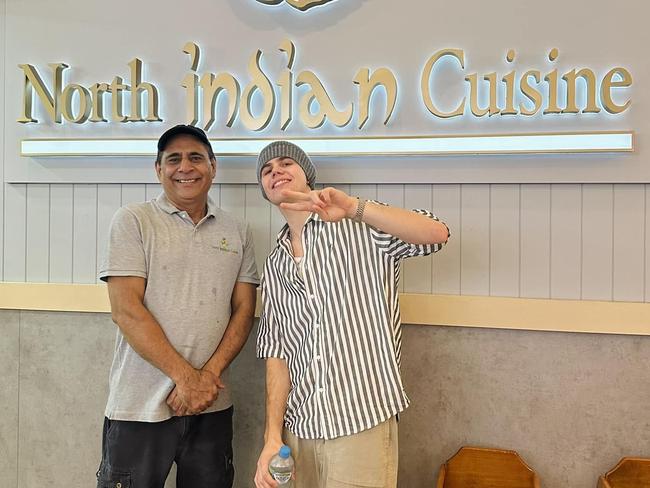 The Kid Laroi at North Indian Cuisine on Jetty Road last week. Picture: Facebook.