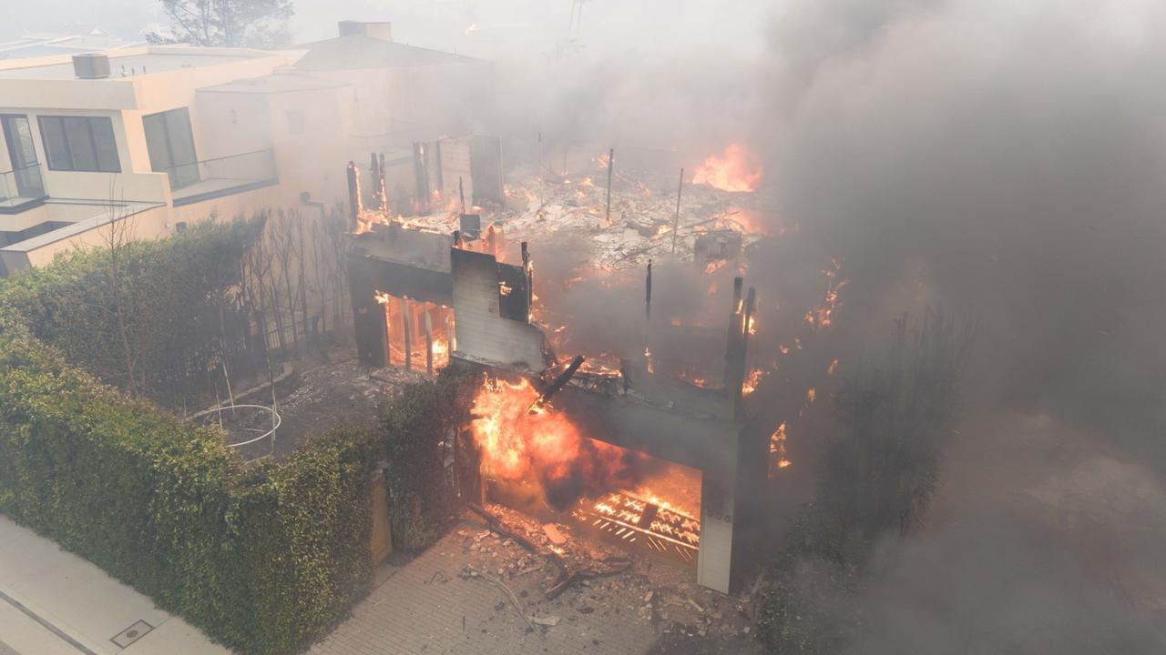 Leighton Meester and Adam Brody's house burns down amid the Pacific Palisades wildfire. Picture: Backgrid