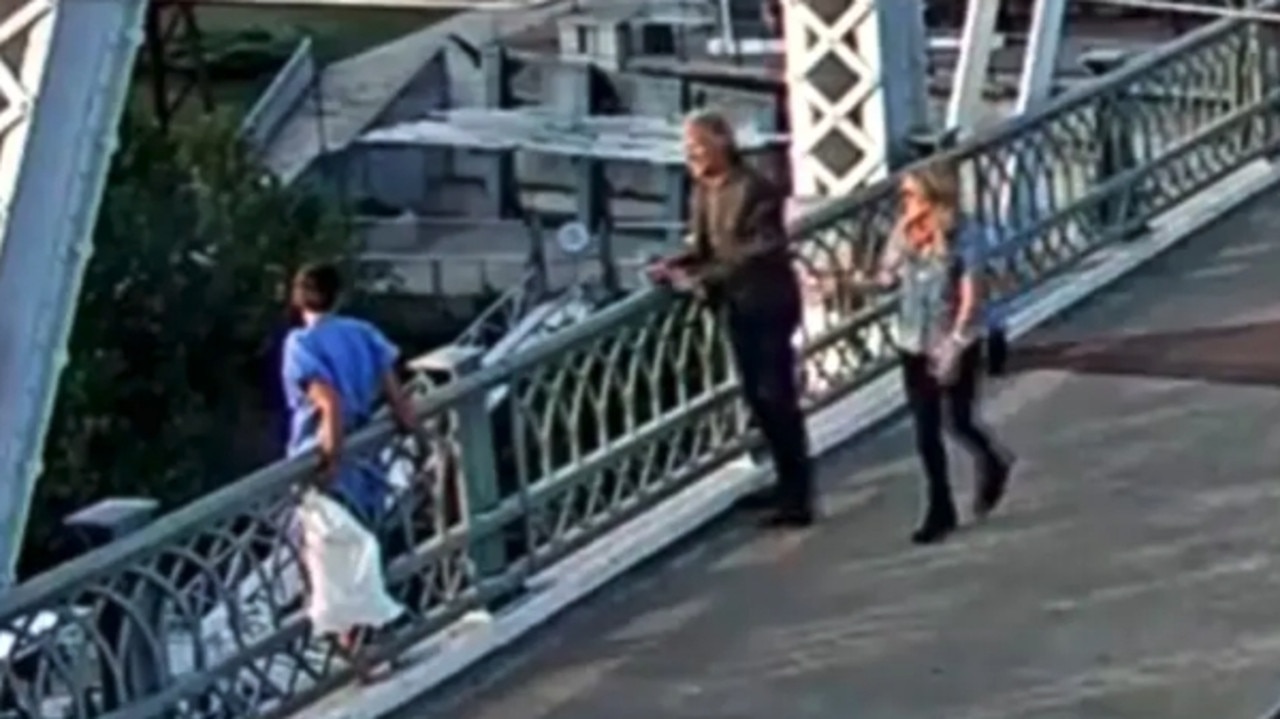 Jon Bon Jovi helped stop a woman from jumping off the John Seigenthaler Pedestrian Bridge in Nashville, likely saving her life. Picture: Metropolitan Nashville Police Department