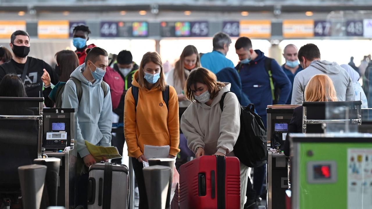 More and more airlines are suspending flights in and out of Ukraine amid fears of a Russian invasion. Picture: Sergei Supinsky/AFP