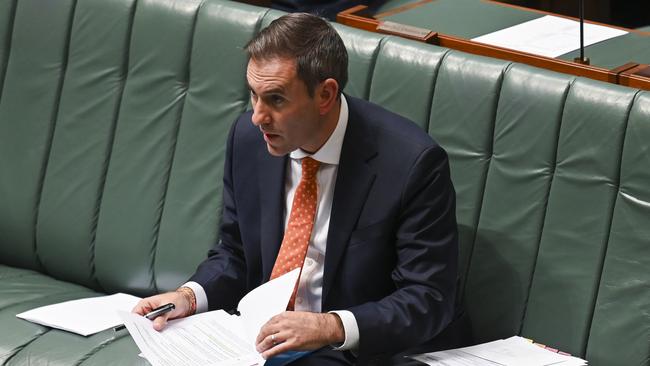 Treasurer Jim Chalmers during Question Time at Parliament House in Canberra. Picture: NCA NewsWire/Martin Ollman