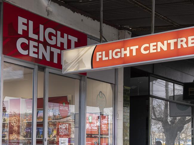 General view of a Flight Centre branch in Clifton Hill,  Melbourne, Saturday, August 18, 2018. (AAP Image/Ellen Smith) NO ARCHIVING