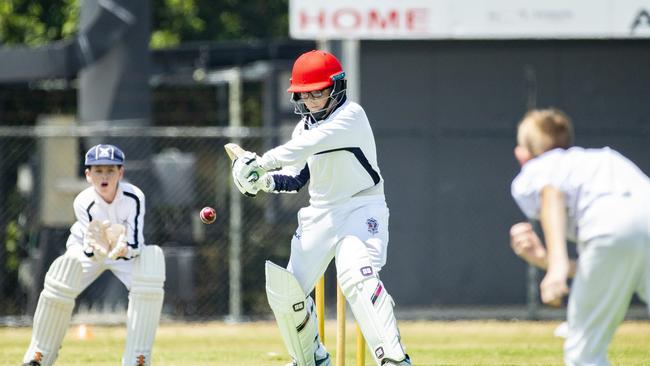 Austin Tsingos in the cricket game between Redcliffe City Cyclone and Lakes Red, Saturday, December 7, 2019 (AAP Image/Richard Walker)