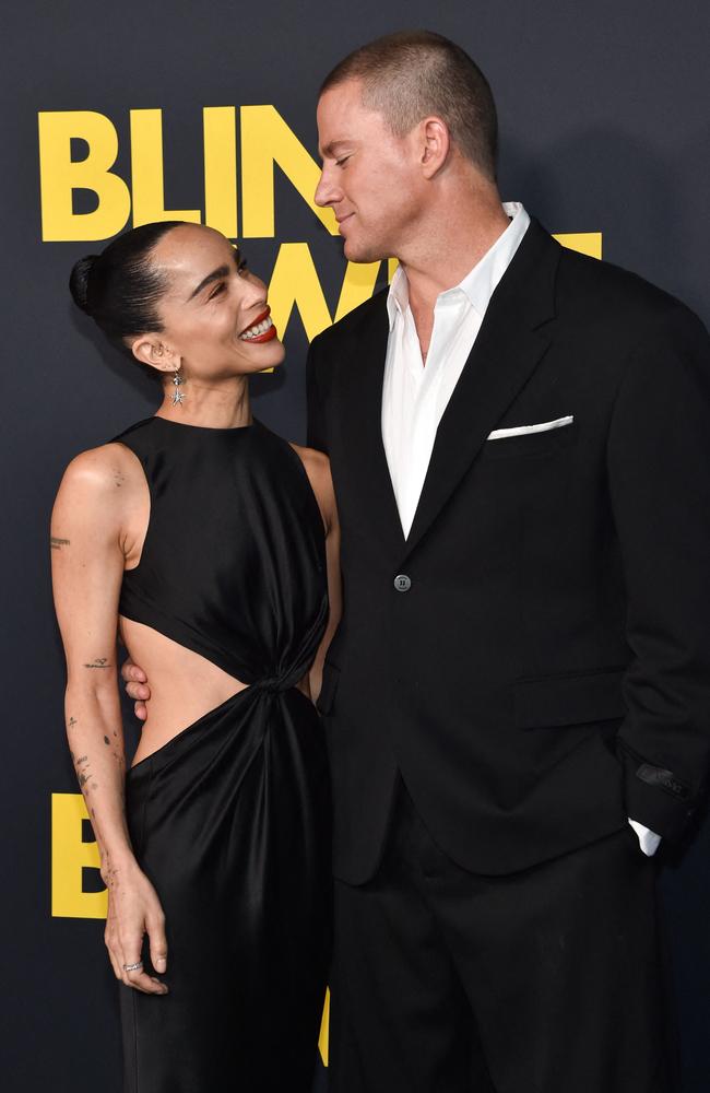 Real life couple Zoe Kravitz and Channing Tatum – Tatum stars in Kravitz’s movie, Blink Twice. Picture: AFP