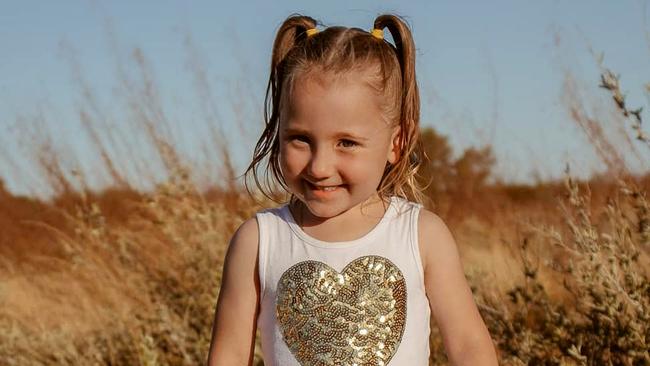 Four-year-old Cleo, who was last seen on Saturday at the Blowholes campsite in Macleod, 960km north of Perth. Picture: Facebook