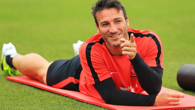 Federicio Piovaccari during Western Sydney Wanderers training.