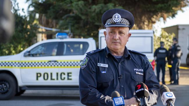 Detective Chief Inspector Michael Fisher speaks to media. Picture: Mark Brake