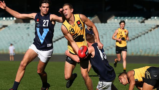 Aaron Naughton in action for WA during the National Championships.