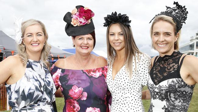 All the action from the Launceston Cup. Stacey Ferguson, Deb Chandler, Chantell Chandler and Catherine Webster. Picture: ZAK SIMMONDS