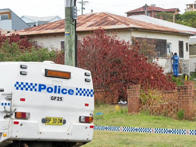 47 Collingwood St, Coffs Harbour, following the murder of Dennis Burns in 2012. Picture Trevor Veale