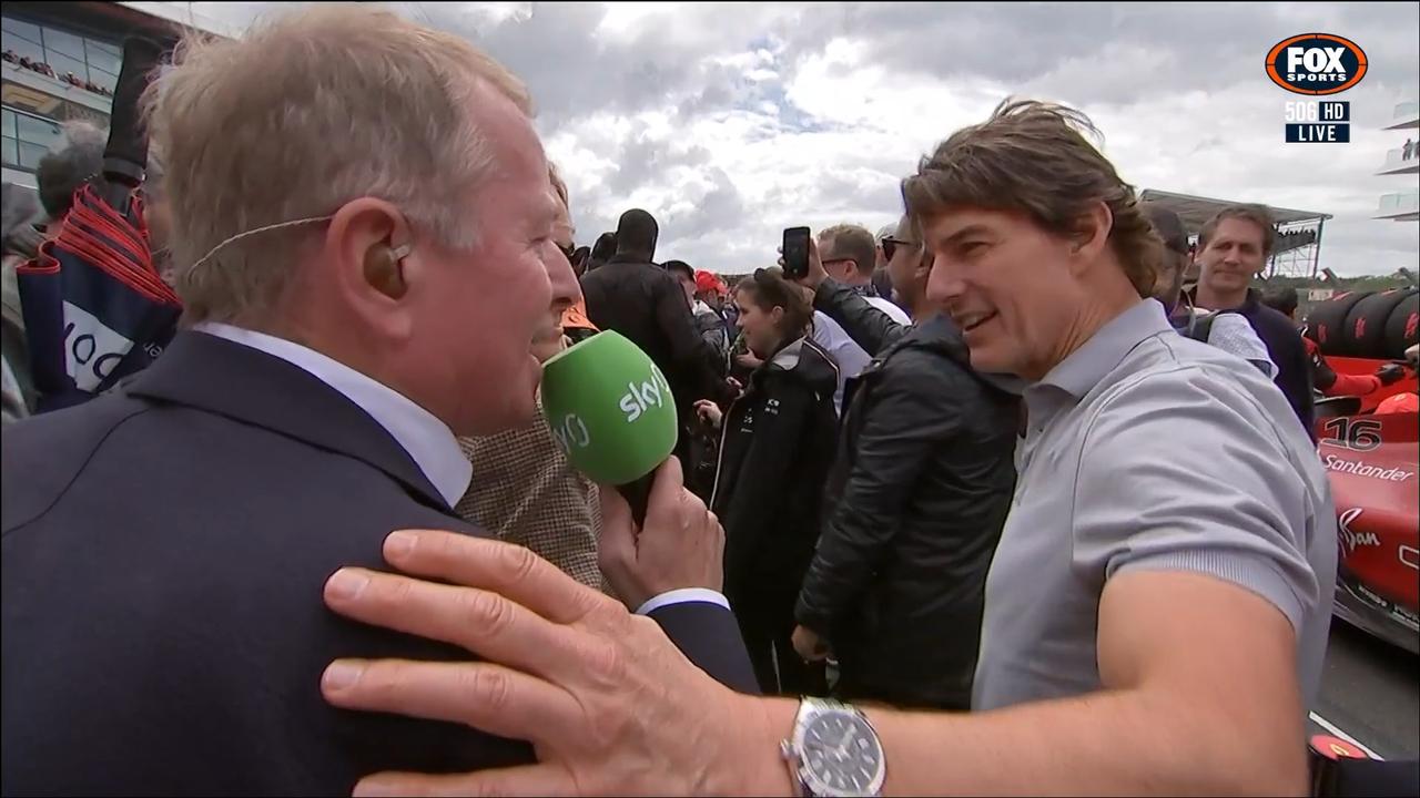 F1 2022 Martin Brundle chat with Tom Cruise at British Grand Prix on Sky Sports