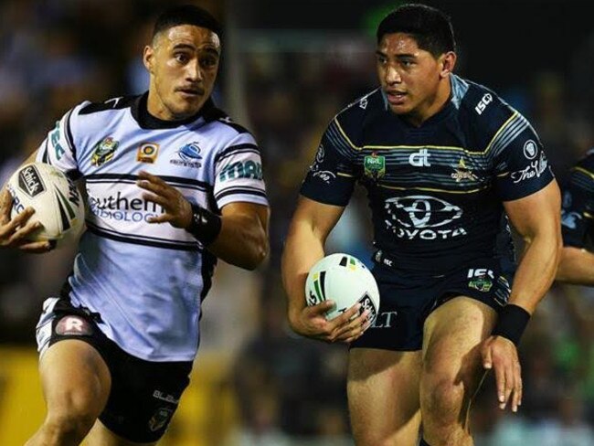 Sharks speedster Valentine Holmes and Cowboys forward Jason Taumalolo are exploring their options in the NFL.