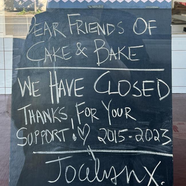 Cake &amp; Bake has closed its shop front in Newstead. Photo: Tayla Couacaud