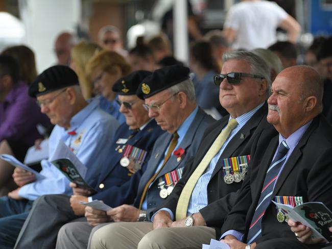 Veterans at Mawson Park on Friday. Picture: Simon Bullard