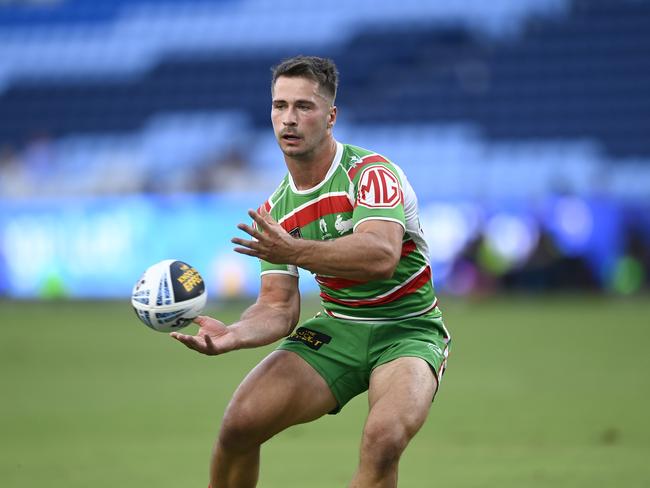 The Dragons are closing in on South Sydney halfback Lachlan Ilias. Picture: NRL Imagery