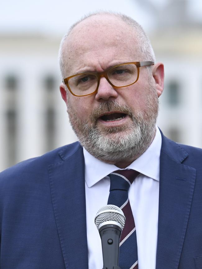 Senator Tim Ayres in front of Parliament House. Picture: Martin Ollman