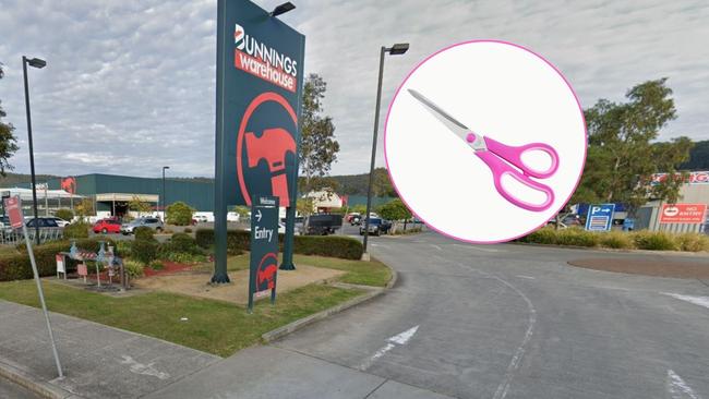 Joshua Engu, 34, has pleaded guilty to stabbing a man with a pair of pink handled scissors after an argument in the Bunnings car park at West Gosford. Picture 16x9: supplied
