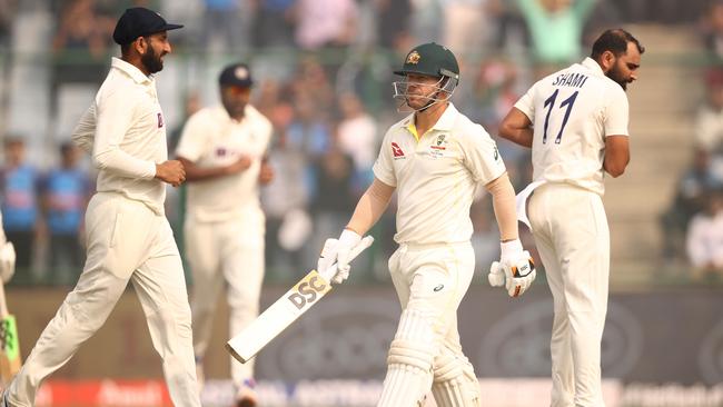 India’s Mohammed Shami, right, has also given Warner issues recently. Picture: Robert Cianflone/Getty Images