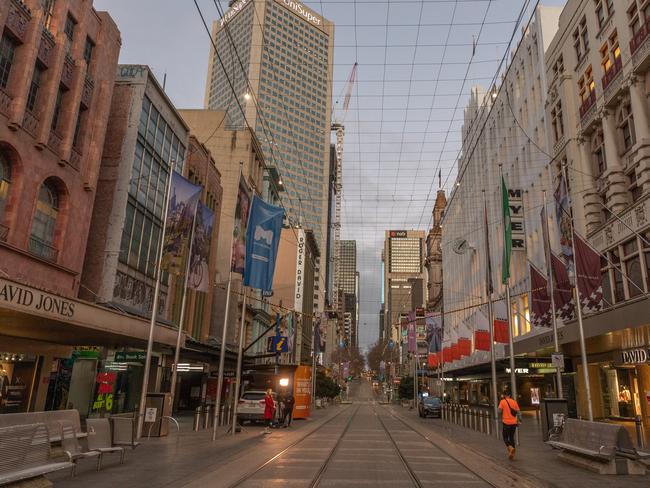 Retail stores across Melbourne were closed as part of stage 4 lockdown restrictions, with about 250,000 Victorians being stood down from their jobs as a result. Picture: Getty.