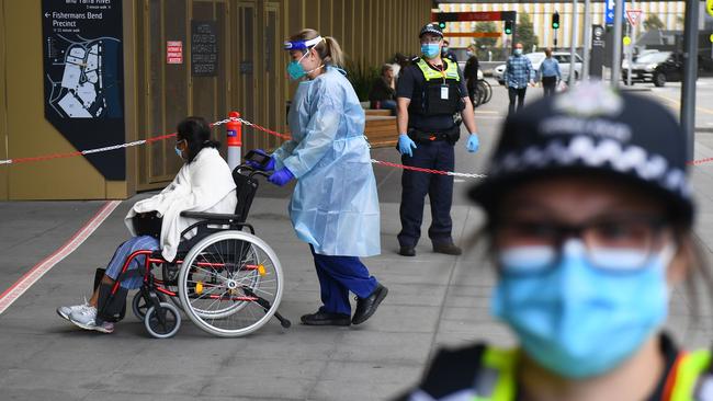 Police, ADF and medical staff are supporting the program. Picture: AFP