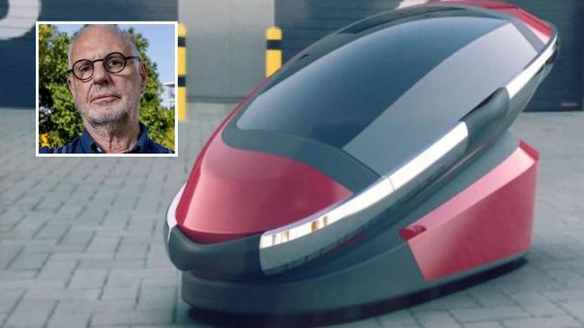 Euthanasia campaigner Dr Philip Nitschke and his Sarco suicide pod