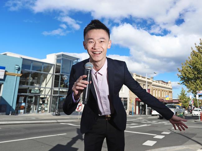 Kevin Meng is hoping to put a karaoke bar in North Hobart next to the State Cinema. Picture: LUKE BOWDEN