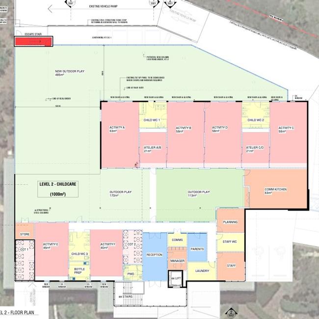 An artist's impression of the layout of a new childcare centre in Niangala Close, Belrose.