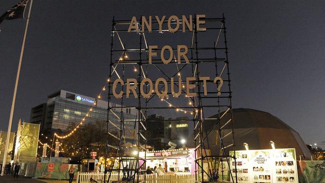 The Royal Croquet Club shifted from its Victoria Square site (pictured) to Pinky Flat